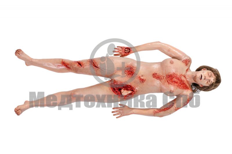 Фантом-манекен женского тела с ранениями