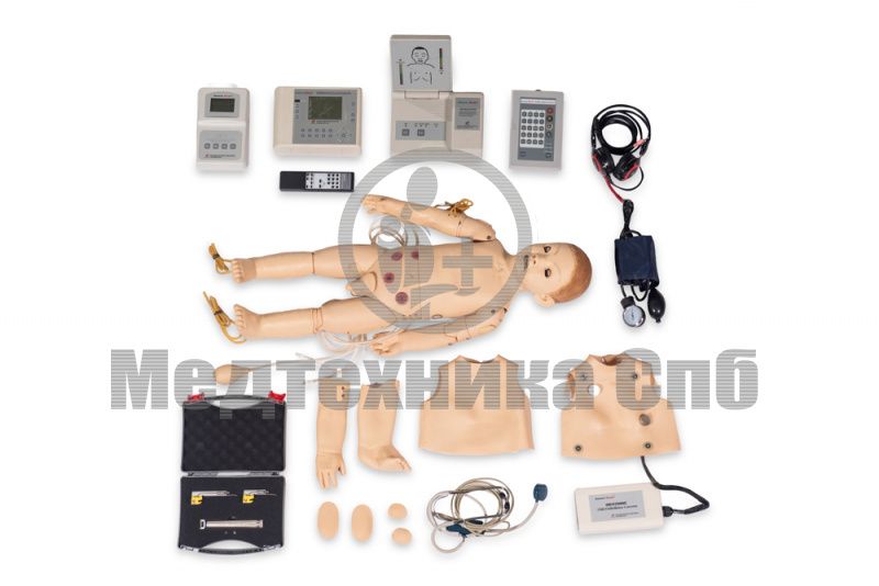 Малыш 9 Манекен-симулятор ребёнка 1 год, для отработки навыков проведения расширенной сердечно-лёгочной реанимации с выносным контроллером